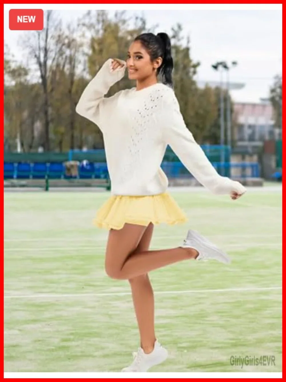 Flowy Tennis Skort with Shorts and Pockets Crossover Waist Mini Ruffle Athletic